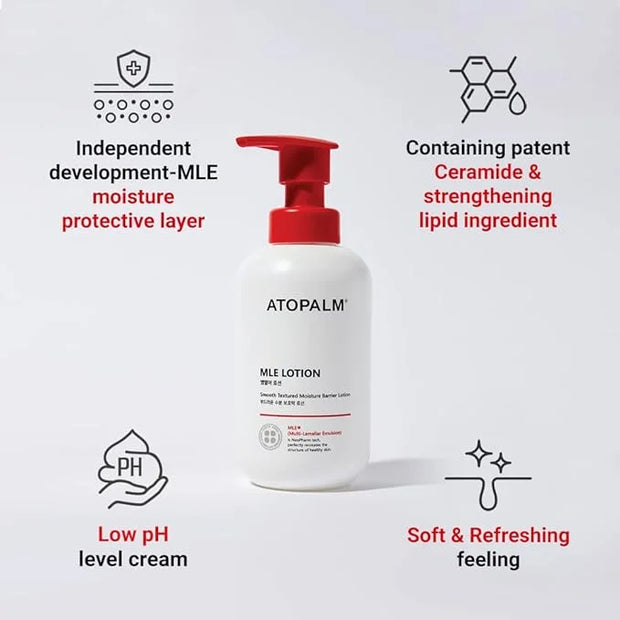 ATOPALM | MLE Lotion | Body Lotion for Extremely Dry Skin | Long-Lasting Hydration with Ceramide | Baby Moisturizer | Skin...