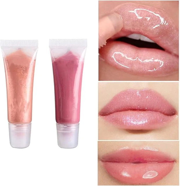 BlingKingdom 6pcs Lip Gloss Tubes 8ml Clear Soft Empty Lip Balm Containers Refillable Mini Cosmetic Tubes for Comestic Mak...