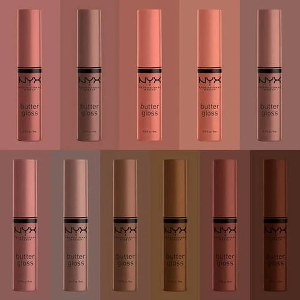 NYX PROFESSIONAL MAKEUP Butter Gloss Brown Sugar, Non-Sticky Lip Gloss - Butterscotch (Neutral Light Brown) - Product Image