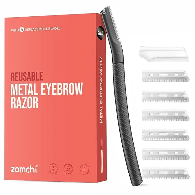 ZOMCHI Eyebrow Razor, Face Razors for Women&Men, Eyebrow Trimmer Shaper with Precision Cover,Facial Shaver with 6 Blades (...