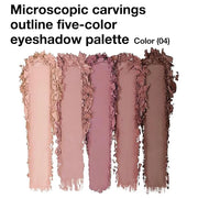 5 Colors Matte Eyeshadow Makeup Palette,Nude Pink Lavender Taupe Highly Pigmented Natural Neutral Eye Shadow Palette,Long ...