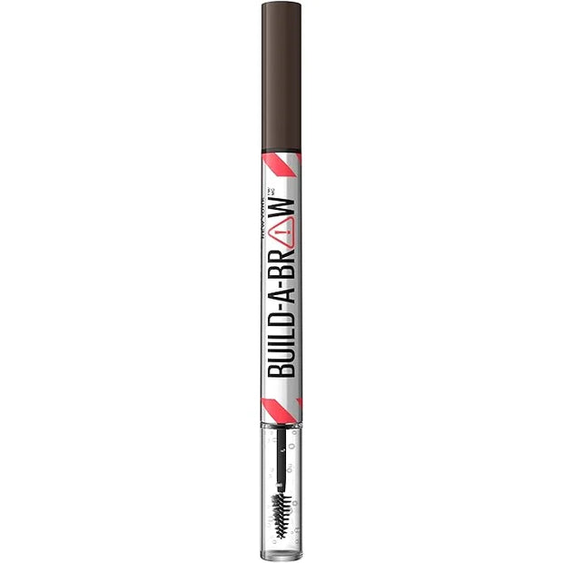 Maybelline Build-A-Brow 2-in-1 Brow Pen and Sealing Eyebrow Gel, Eyebrow Makeup for Real-Looking, Fuller Brows, Deep Brown...