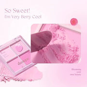 Dasique Blending Mood Cheek #06 Berry Smoothie | 4 Blendable Shades in Lightweight Smooth Powder | Vegan | Pink Blush - Pr...