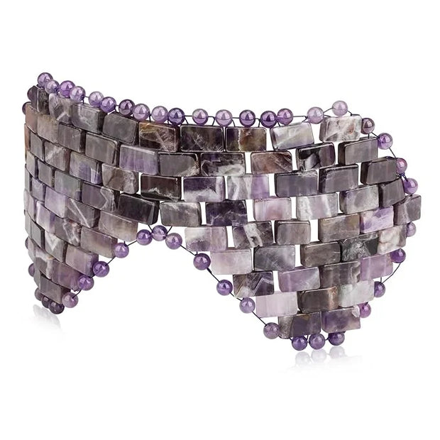 gemshan Jade Eye Mask, Amethyst Crystal Mask,Gemstone Eye Mask Anti Aging Therapy Hot or Cold Using (#2-Amethyst) - Produc...