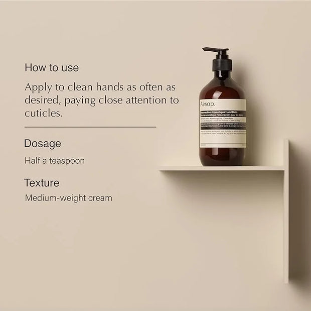Aesop Resurrection Duet | Hand Wash & Hand Balm | Gentle Cleanse, Soften Hard-Working Hands | 16.9 oz / 500mL - Product Image