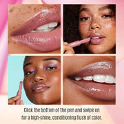 Kaja Lip Gloss - Heart Melter | High-shine, Glossy Finish, Moisturize, 07 Let's Chill, 0.04 Oz - Product Image