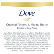 Dove Exfoliating Body Polish Body Scrub Crushed Almond and Mango Butter 4 Count Exfoliating Scrub for Dry Skin Gently Exfo...