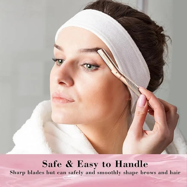Dermaplaning Tool for Face, Eyebrow Razor for Women and Men, Eyebrow Trimmer and Facial Shaver Dermaplane Razor for Peach ...