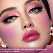 Single Purple Matte Blush for Cheeks Face Blushes Makeup Palette, Rose Bean Monochrome Cream Blushes Palette Makeup for Ol...