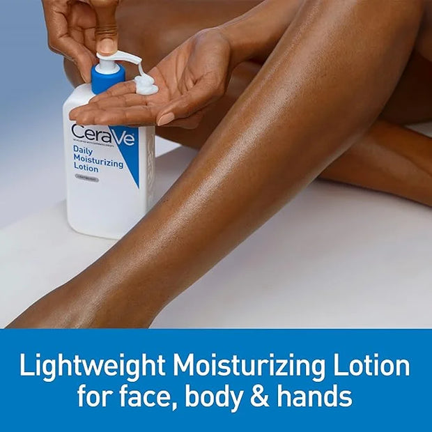 CeraVe Daily Moisturizing Lotion for Dry Skin, Body Lotion & Face Moisturizer with Hyaluronic Acid and Ceramides, Daily Mo...
