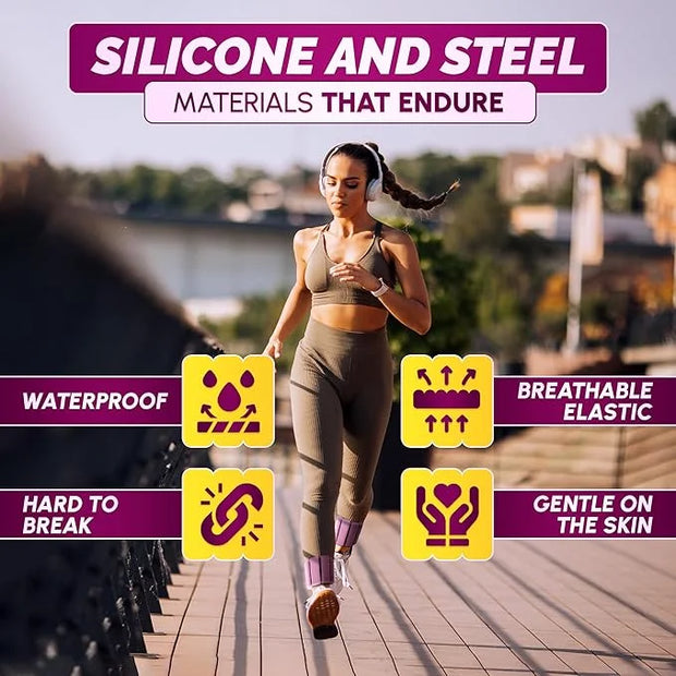 2Ct Ankle Weights for Women - Waterproof Ankle 2 Lbs - Product Image