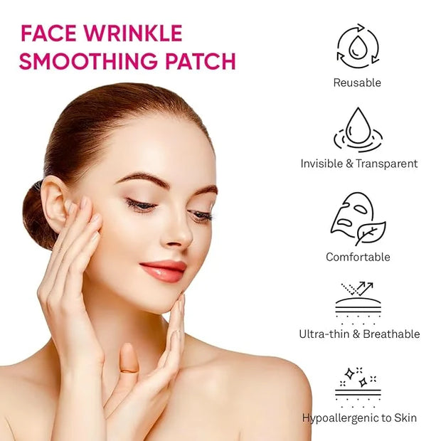 (BUNDLE) Facial and Forehead Wrinkle Patches: Face Wrinkle Treatment for Forehead, Smile Line, Under Eye- Anti Wrinkle Pat...