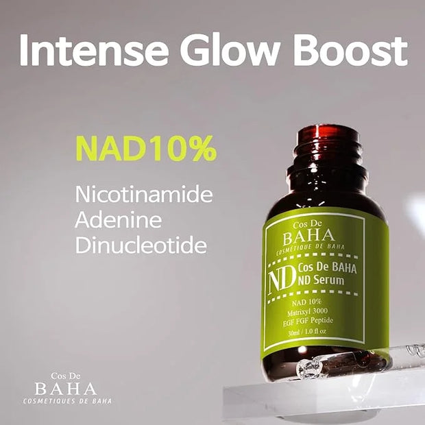 NAD+ Radiance Serum with Peptide Complex, Madecassoside & Adenosine for Hydrated, Refreshed Skin,1 Fl Oz (30ml) - Product ...