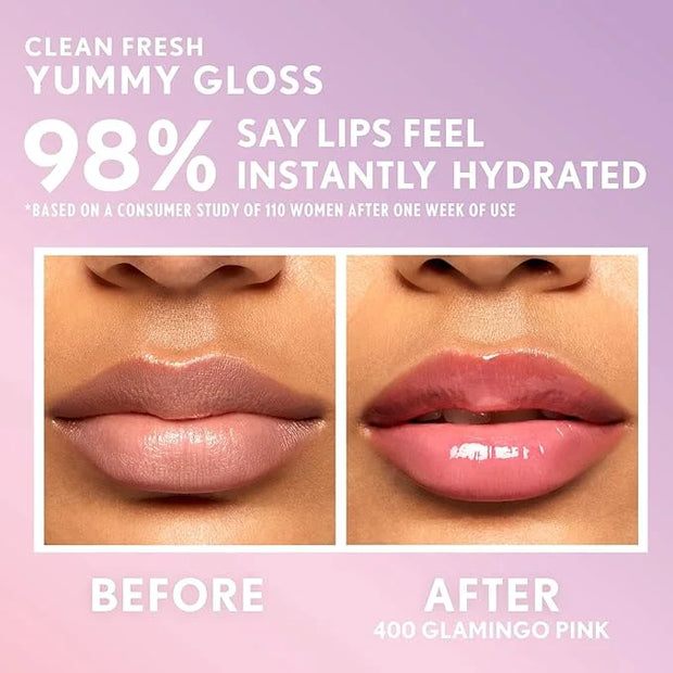 COVERGIRL Clean Fresh Yummy Gloss – Lip Gloss, Sheer, Natural Scents, Vegan Formula - Glamingo Pink - Product Image