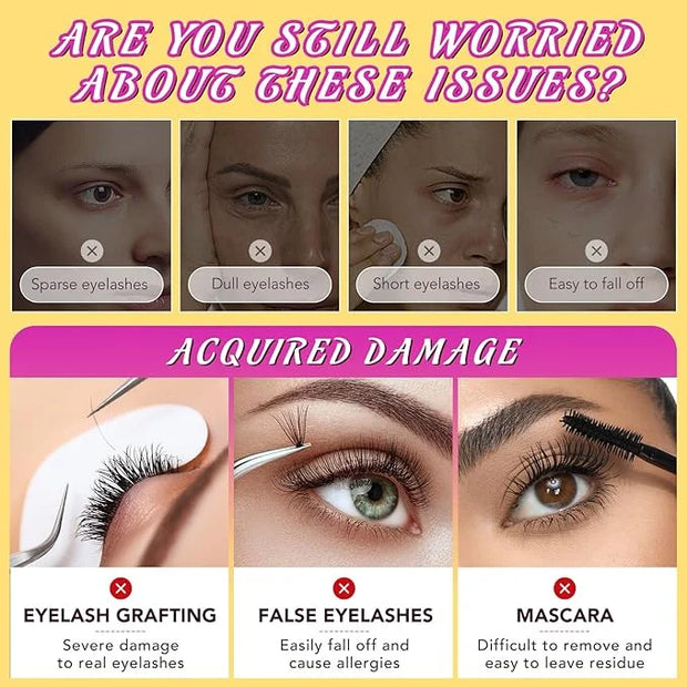 Organic Castor Oil Fuller & Longer Looking Eyelashes, Nourishing & Conditioning Formula, Eyelash Serum To Grow Lashes, Las...