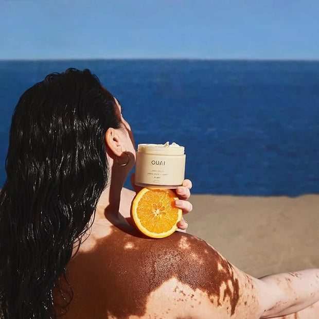 OUAI Body Cream, St. Barts - Hydrating Whipped Body Cream with Cupuaçu Butter, Coconut Oil and Squalane - Softens Skin and...