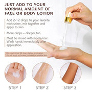 Self Tanning Drops for Face and Body, Self Tanner Drops Bronzing Drops, Natural Sunless Fake Tan Face Tanning Drops, Face ...