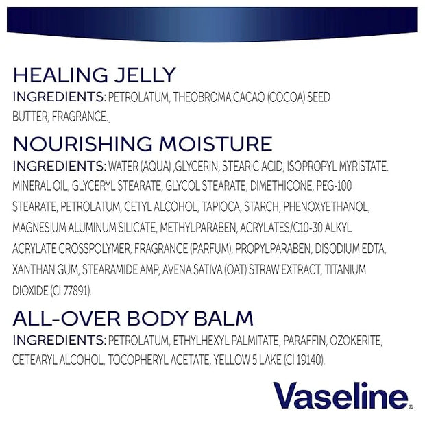 Vaseline Intensive Care Essential Healing Body Lotion, 20.3 oz, Bundled with Petroleum Jelly Original, 7.5oz, and All-Over...
