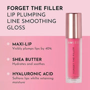 Women's Forget The Filler Lip Plumper Line Gloss, Juicy Watermelon, Pink, 0.11 Fl Oz (Pack of 1) - Product Image
