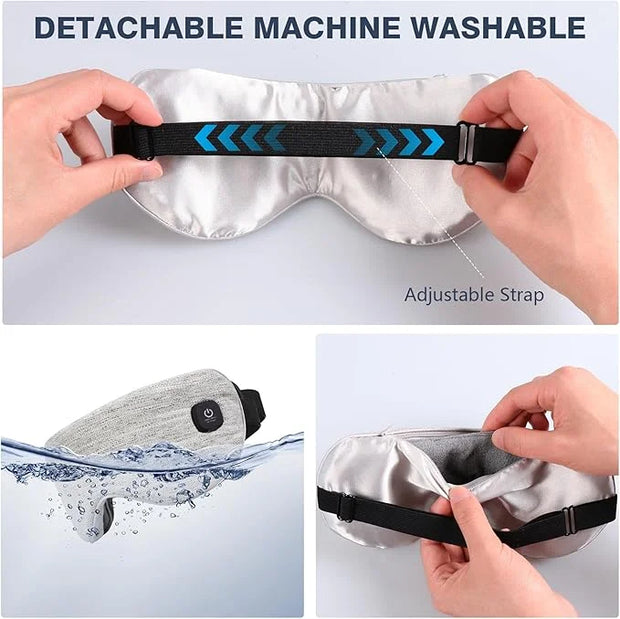Heated Eye Mask Cordless, Warm Eye Compress for Dry Eyes Stye Blepharitis Chalazion MGD Eye Treatment, Heat Therapy to Unc...