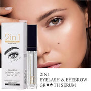 2-Pack 2 In 1 Lash Eyelash Growth Serum - Nourishing Formula for Curled, Dense & Resilient Lashes, Strengthening Treatment...