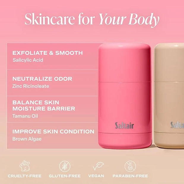 Saltair Skincare Deodorant - Aluminum-Free Deodorant for Men and Women with Long Lasting Odor Protection Zinc and BHA. Ref...