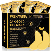 Under Eye Patches for Puffy Eyes Treatment 30 Pairs, 24K Gold Under Eye Masks for Dark Circles and Puffiness, Eye Gel Pads...