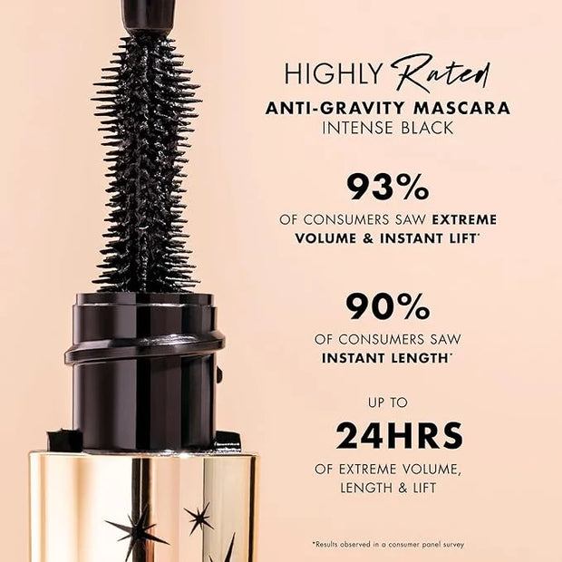 Milani Mascara Volume and Length, Highly Rated Anti-Gravity Black Shade with Castor Oil and Molded Hourglass Shaped Lash C...