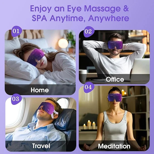 14Packs Microcurrent Heated Eye Mask for Dry Eye, Sleep Steam Eye Masks Disposable Self Heating for Warm Compress Dark Cir...