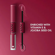 NYX PROFESSIONAL MAKEUP Shine Loud, Long-Lasting Liquid Lipstick with Clear Lip Gloss - Goal Getter (Deep Raspberry) - Pro...