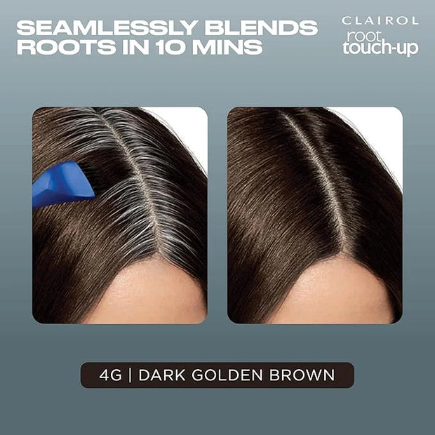 Clairol Root Touch-Up by Nice'n Easy Permanent Hair Dye, 4G Dark Golden Brown Hair Color, Pack of 2 - Product Image