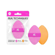 Real Techniques Miracle 2-In-1 Powder Puff, Dual-Sided, Full-Size Makeup Blending Puff, Reversible Elastic Band, Precision...