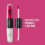 Dermacol NEW 16-Hour Lip Colour, Highly Pigmented Glossy Lip Stain, Two-Phase Lip Plumper Gloss, Kissproof Lip Makeup Prod...