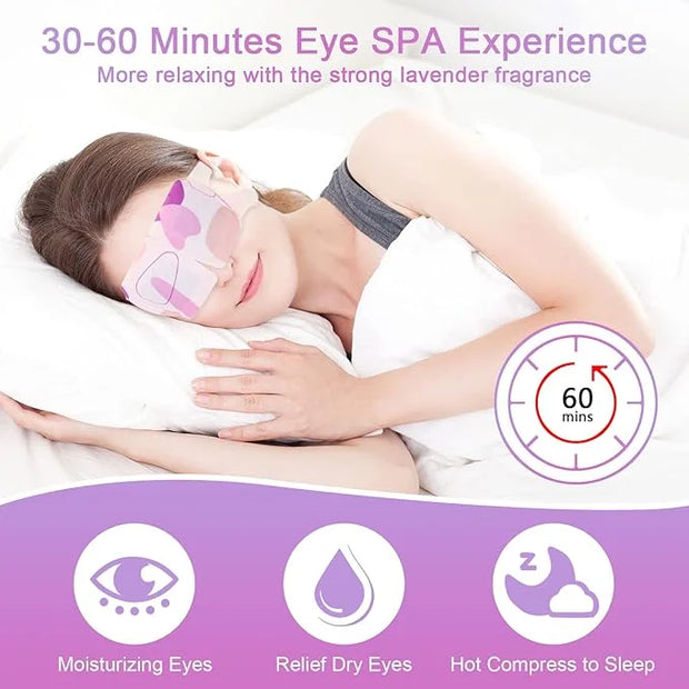 Steam Eye Mask for Dry Eyes, 18-Packs Eye Mask for Dark Circles and Puffiness, Self Heating Gentle Steam Warm Eye Mask for...