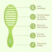 Wet Brush Speed Dry, Lime-A-Rita (Summer Quencher) - Vented Design & Soft HeatFlex Bristles Are Blow Dry Safe - Ergonomic ...