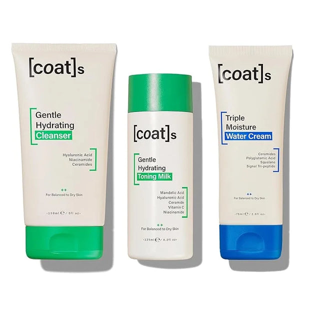 Coats Skinsentials Bundle – Cleanser 5 oz, Toner 4.2 oz & Moisturizer 2.5 oz – 3-Step Regimen Protects the Skin Barrier wi...