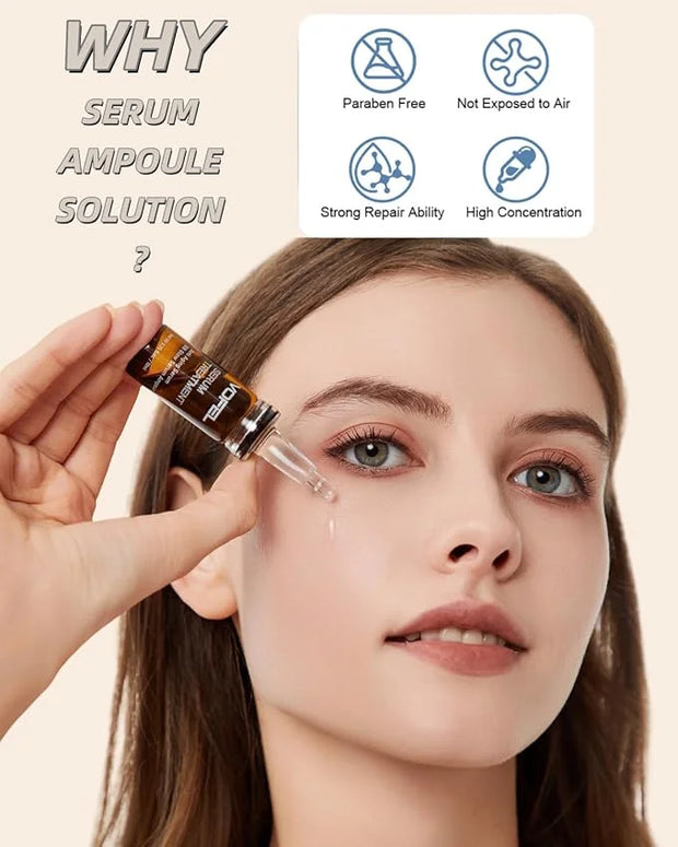 Anti Aging Serum with Hyaluronic Acid for Microneedling Serum BB Glow Starter Kit Serum Ampoules for Face 0.35 oz 4 Vials ...