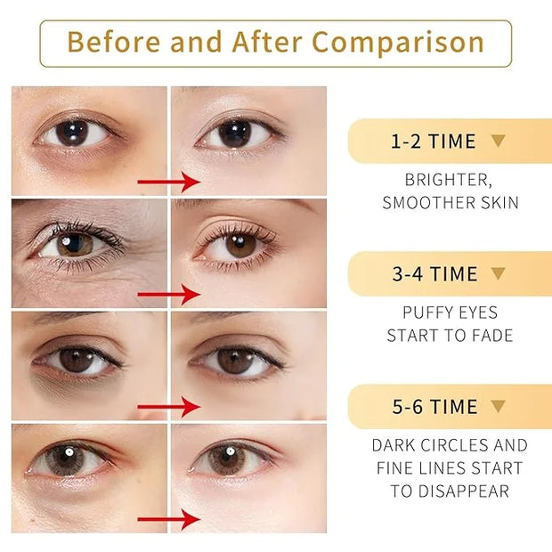 Tunbot Eye Mask - 60 Pieces - 24k Gold Eye Mask - Anti-Aging - Contains Collagen & Hyaluronic Acid - Removes Dark Circles,...