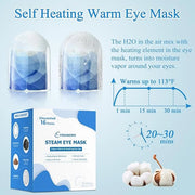 16 Packs Steam Eye Mask, Heated Eye Mask for Sleeping, Warm Compress for Eyes, Self Heating Disposal Eye Mask Comfortable ...