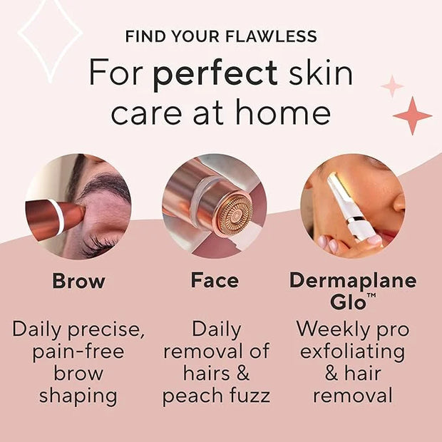 Finishing Touch Flawless Stray Hair Remover, Precise Micro-Blade Hair Removal Tool, Designed to Painlessly Cut Stray Hairs...