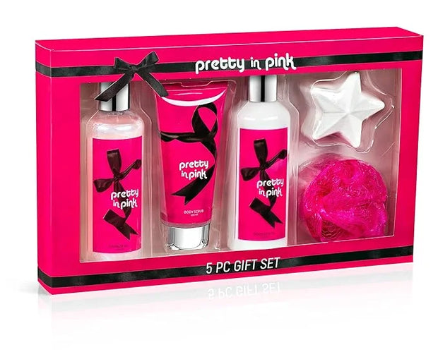 Freida & Joe Fragrance Bath & Body Collection Gift Box, Includes Shower Gel, Body Lotion, Body Scrub, Bath Bomb & Sponge (...