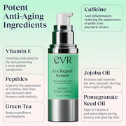 Caffeine Eye Cream for Dark Circles Puffiness and Wrinkles - Fragrance Free - Anti-aging Eye Care for Sensitive Skin - Mad...