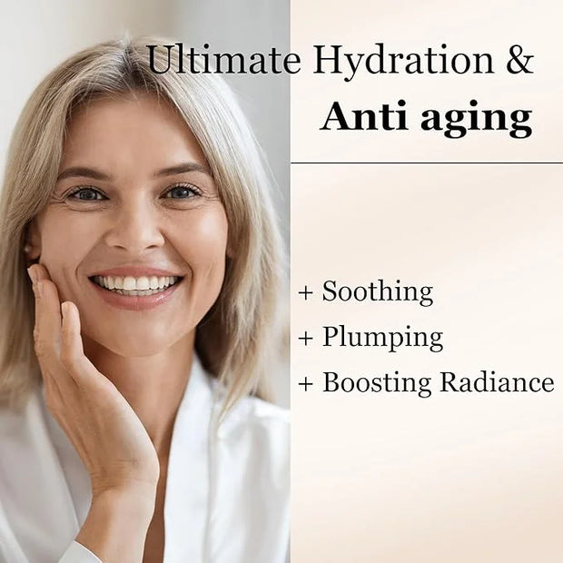 Ultimate Hydration & Anti-Aging Hyaluronic-Acid Facial Serum | with CoQ10, Vitamin B, Vitamin C & Chamomile Extract | Soot...