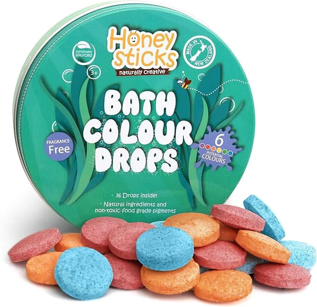 Honeysticks Bath Color Tablets for Kids - Non Toxic Bathtub Drops Made with Natural Ingredients and Food Grade Colors - Fr...