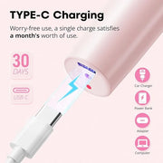 Women's Eyebrow Trimmer & Facial Hair Remover, 2 in 1, Double Rotating Blades, Safe, Painless, Hypoallergenic, Rechargeabl...