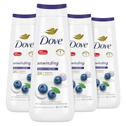 Dove Body Wash Unwinding Blueberry & Moon Milk, 4 Count for Renewed, Healthy Looking Skin, Moisturizing Gentle Skin Cleans...