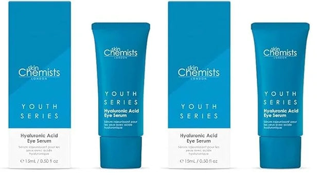 Skin Chemists Hyaluronic Acid 1% Eye Serum | Replumps, Brightens And De-Puffs Eyes | 0.5 Fl Oz (Pack of 2) - Product Image