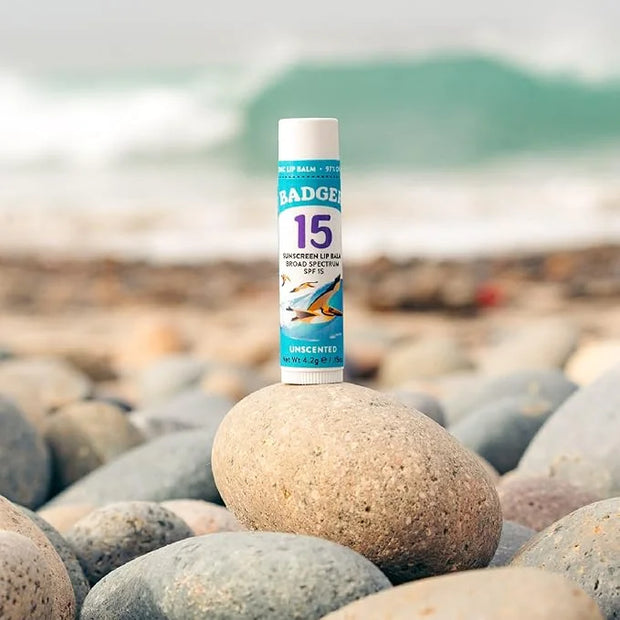 Badger Sunscreen Lip Balm SPF 15, oz
