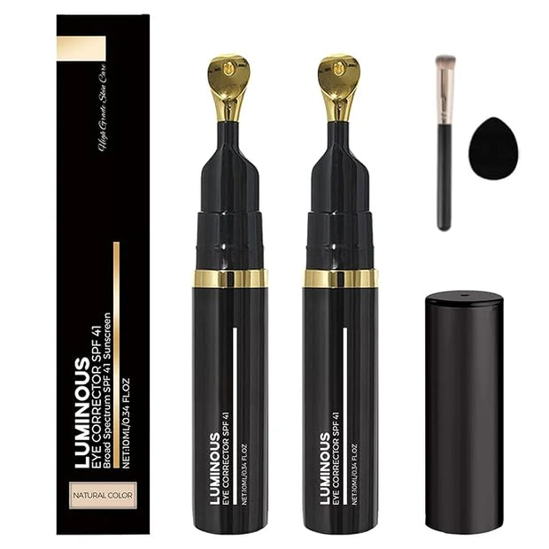 Luminous Eye Corrector Spf 41, 2pcs Dermatology Luminous Under Eye, Under Eye Concealer for Dark Circles, Anti-Aging Wrink...