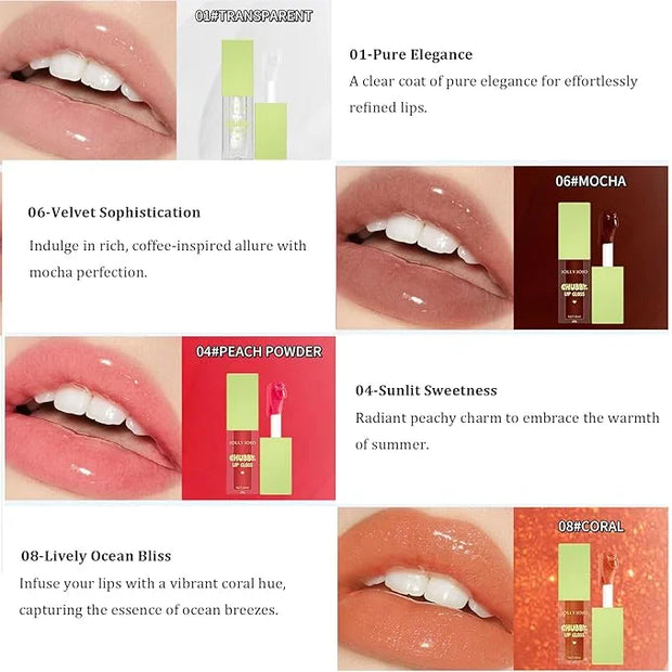 Lip Glow Oil - Hydrating Lip Oil Tinted, Long Lasting Plumping Lip Balm Lip Care Moisturizing Lip Gloss (# 6) - Product Image